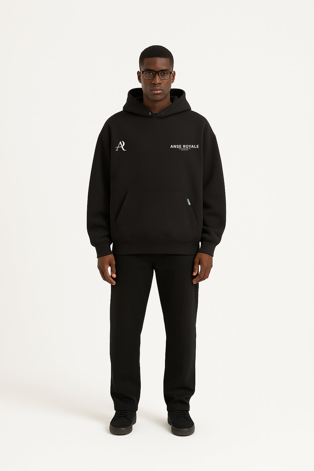 Signature Origins Hoodie Black - Premium hoodies from ANSE ROYALE - Shop now at ANSE ROYALE