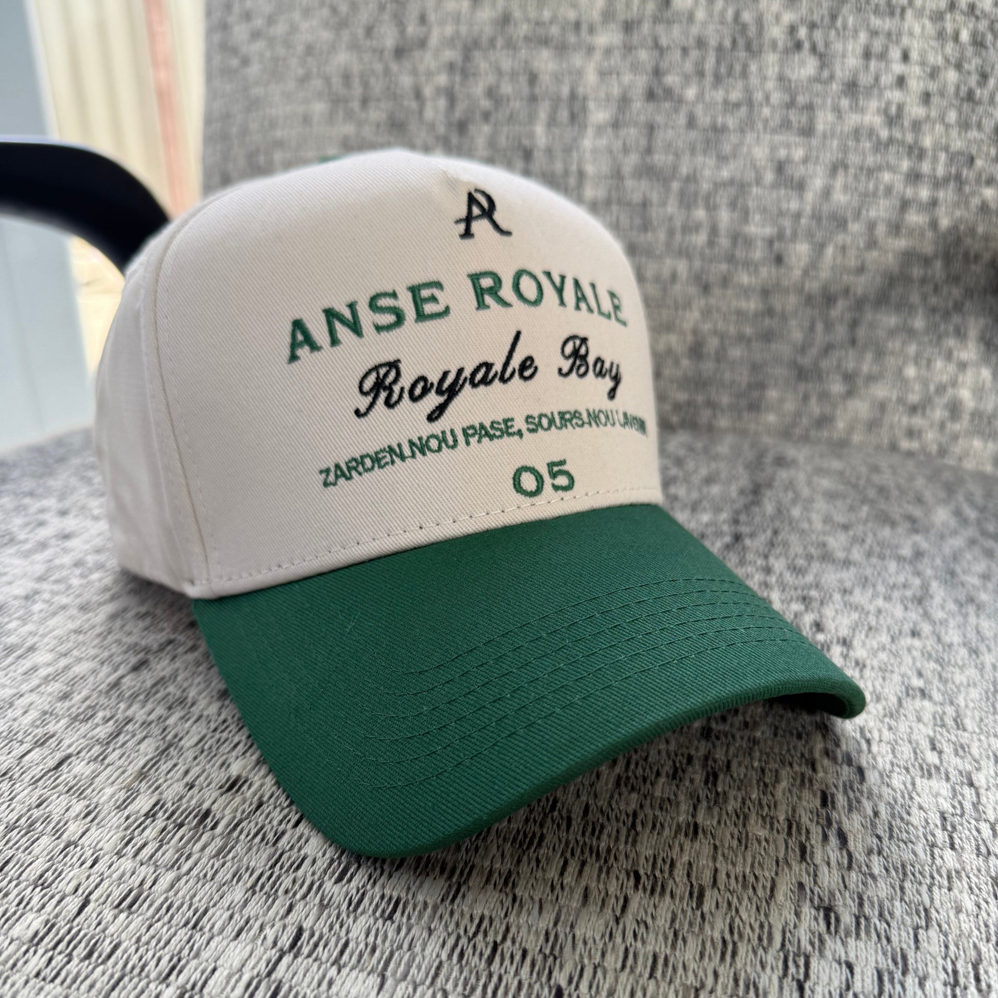 Zarden 05 Snapback Hat Green/Beige - Premium Accessories from ANSE ROYALE - Shop now at ANSE ROYALE