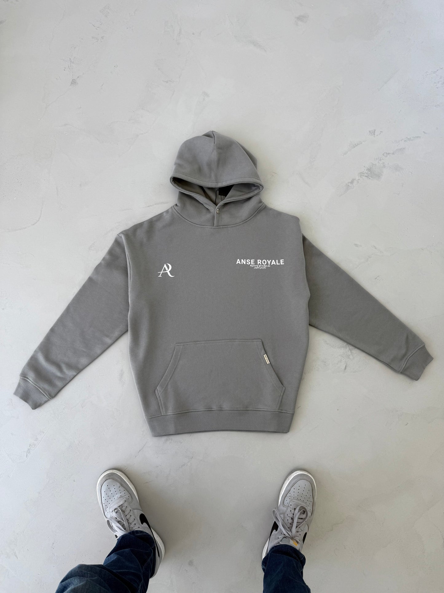 Signature Origins Hoodie Grey - Premium hoodies from ANSE ROYALE - Shop now at ANSE ROYALE