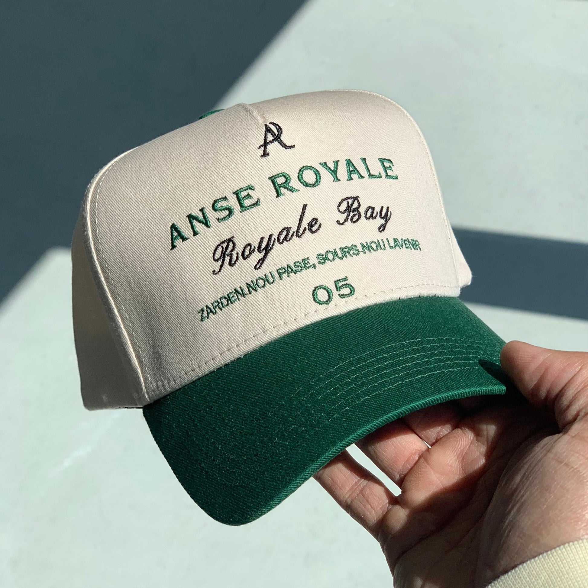 Zarden 05 Snapback Hat Green/Beige - Premium Accessories from ANSE ROYALE - Shop now at ANSE ROYALE