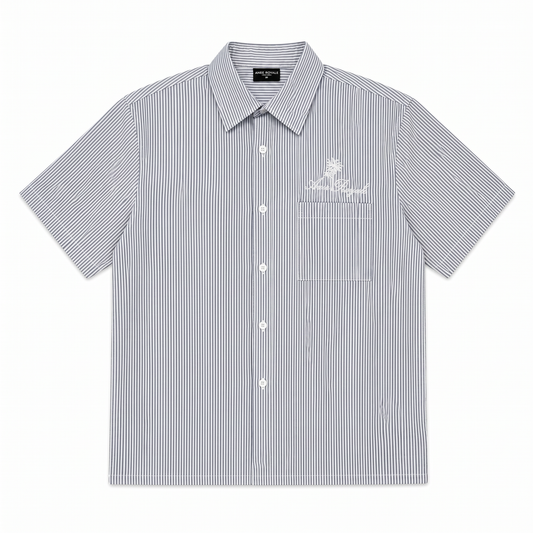 Duo Stripe Untethered Soul - Blue with White Embroidery