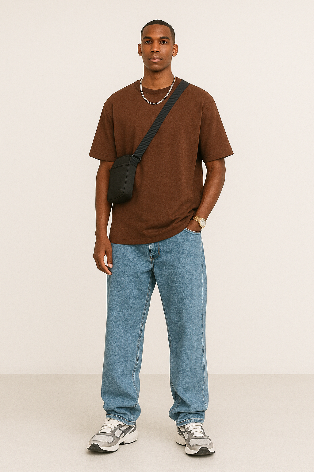 Heavy weight Blank Brown - Premium Shirts & Tops from ANSE ROYALE - Shop now at ANSE ROYALE