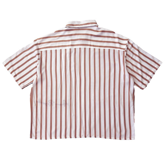Royale Bay - Pinstripe Lightweight White/Brown