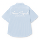 Duo Stripe Untethered Soul - Light Blue with White Embroidery - Premium Shirts & Tops from ANSE ROYALE - Just $0! Shop now at ANSE ROYALE