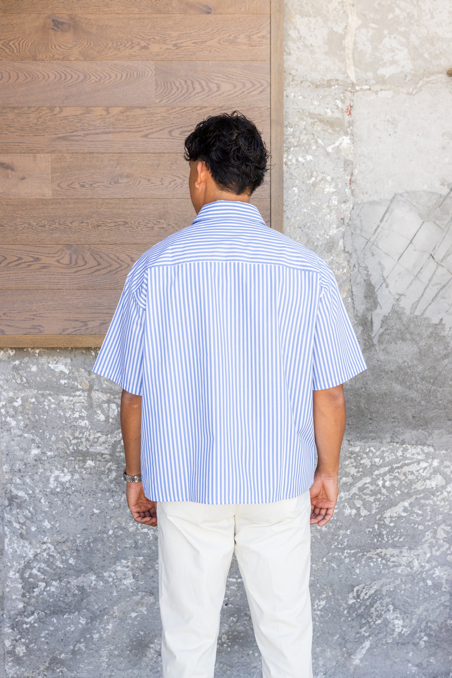 Royale Bay - Pinstripe White/Blue