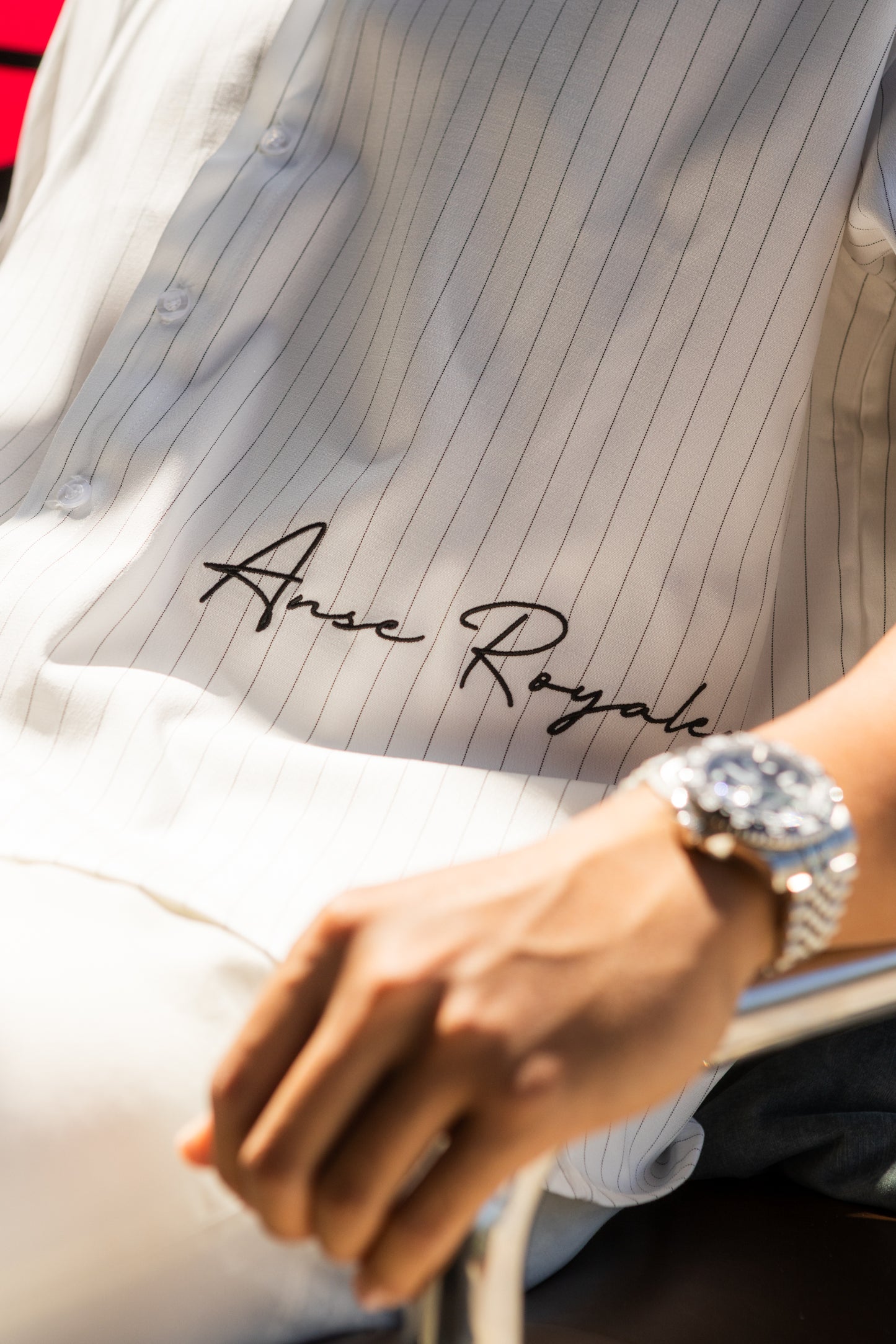 Royale Bay - Pinstripe White/Black