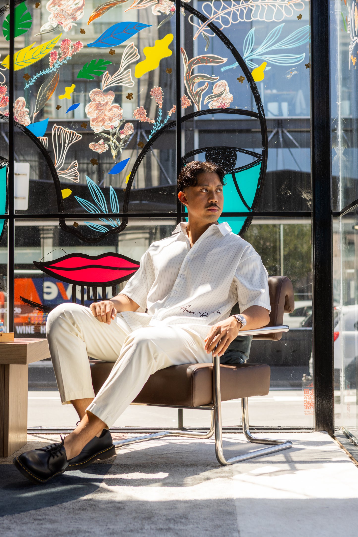 Royale Bay - Pinstripe White/Black