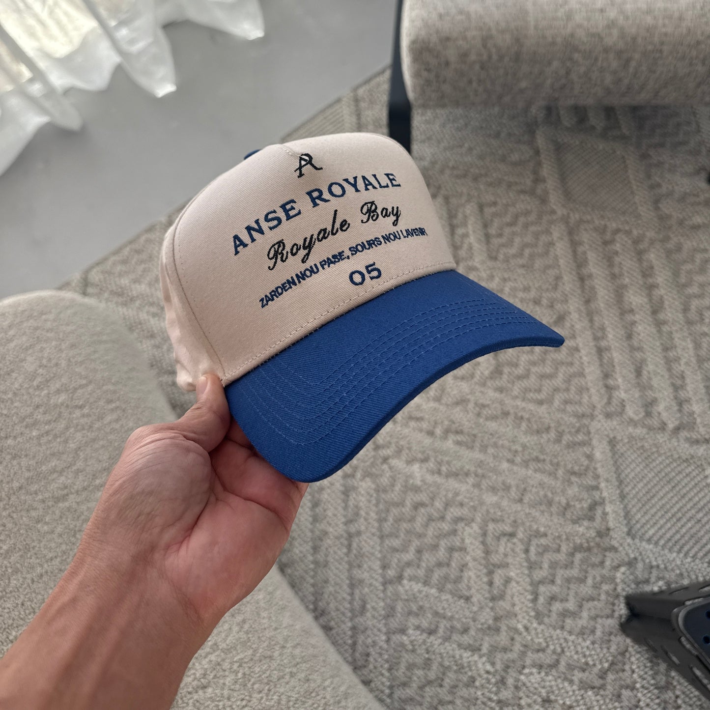 Zarden 05 Snapback Hat Blue/Beige