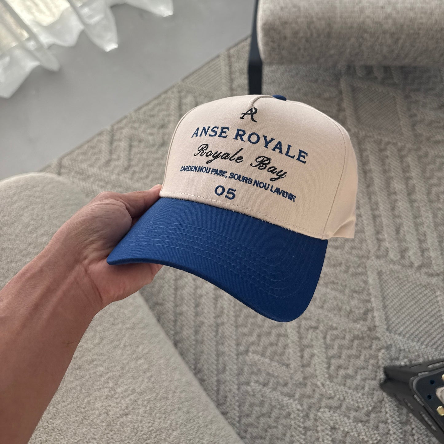 Zarden 05 Snapback Hat Blue/Beige