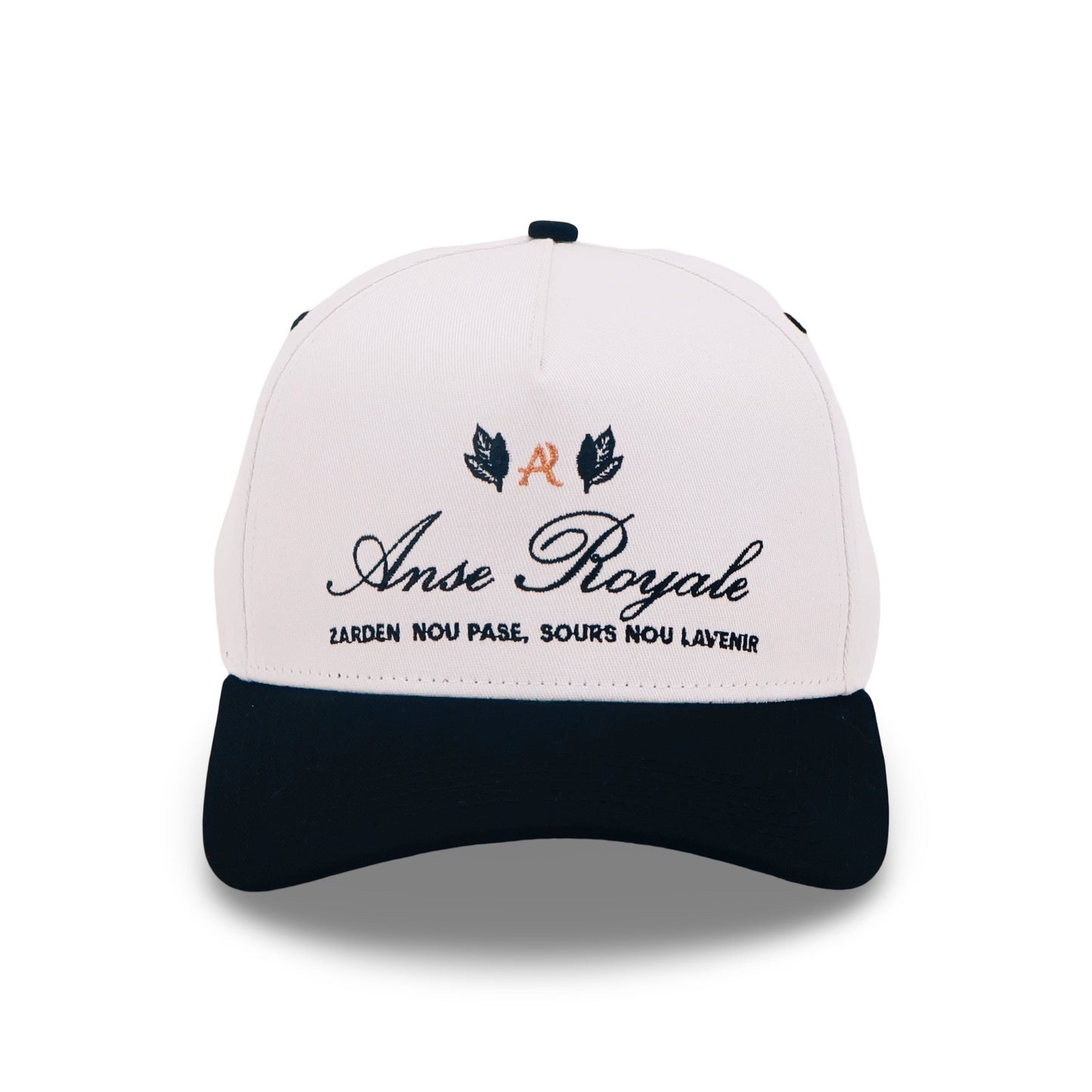 Zarden Double Leaf Snapback Hat White/Black