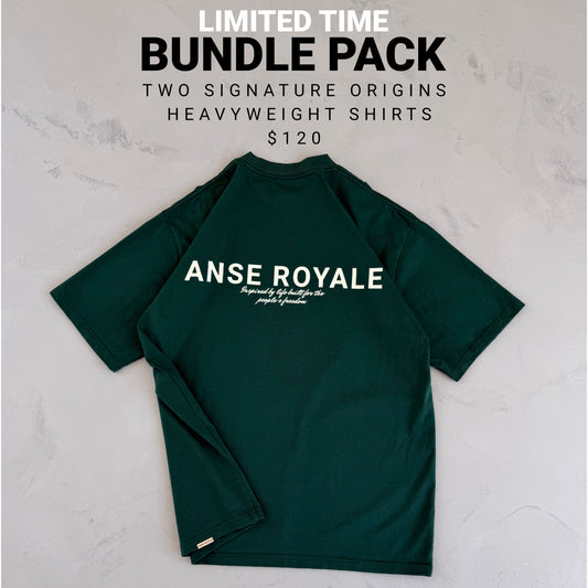 T Shirt Bundle Add And SAVE Forrest Green/Black - Premium Shirts & Tops from ANSE ROYALE - Just $120! Shop now at ANSE ROYALE