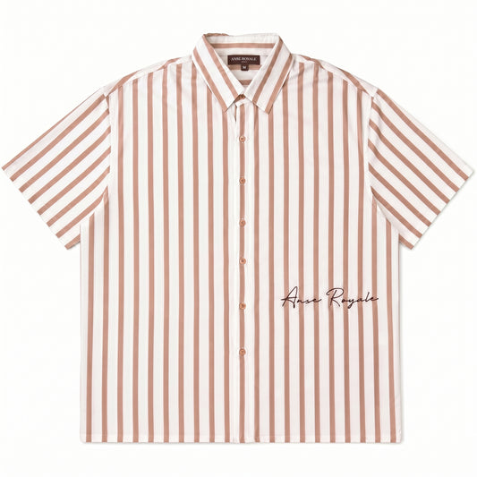 Royale Bay - Pinstripe Lightweight White/Brown