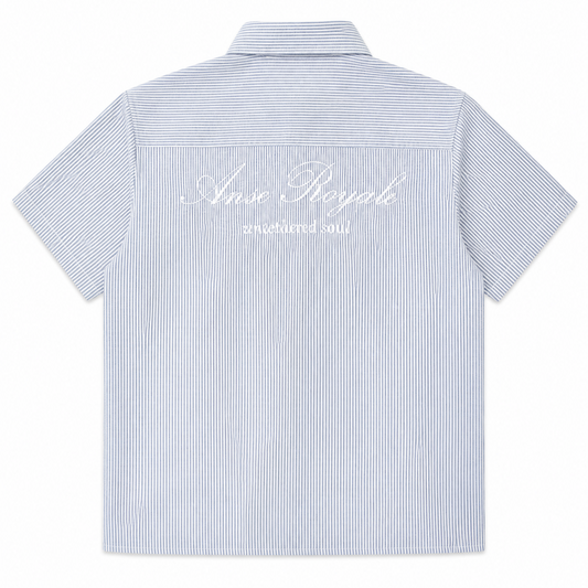 Duo Stripe Untethered Soul - Blue with White Embroidery