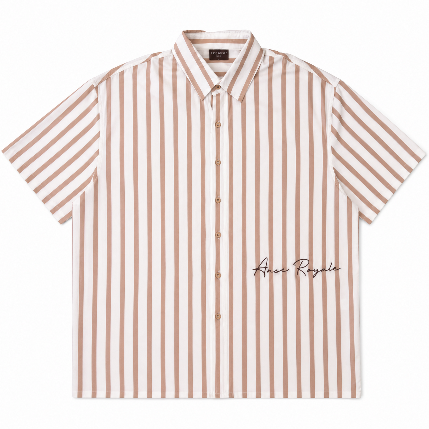 Royale Bay - Pinstripe Lightweight White/Brown