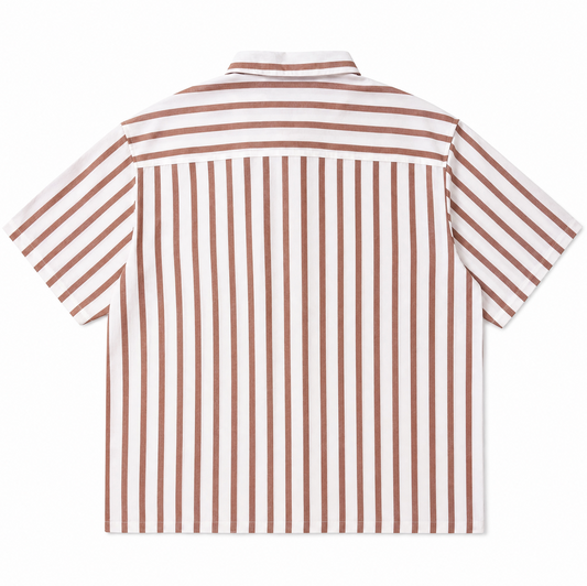 Royale Bay - Pinstripe Lightweight White/Brown