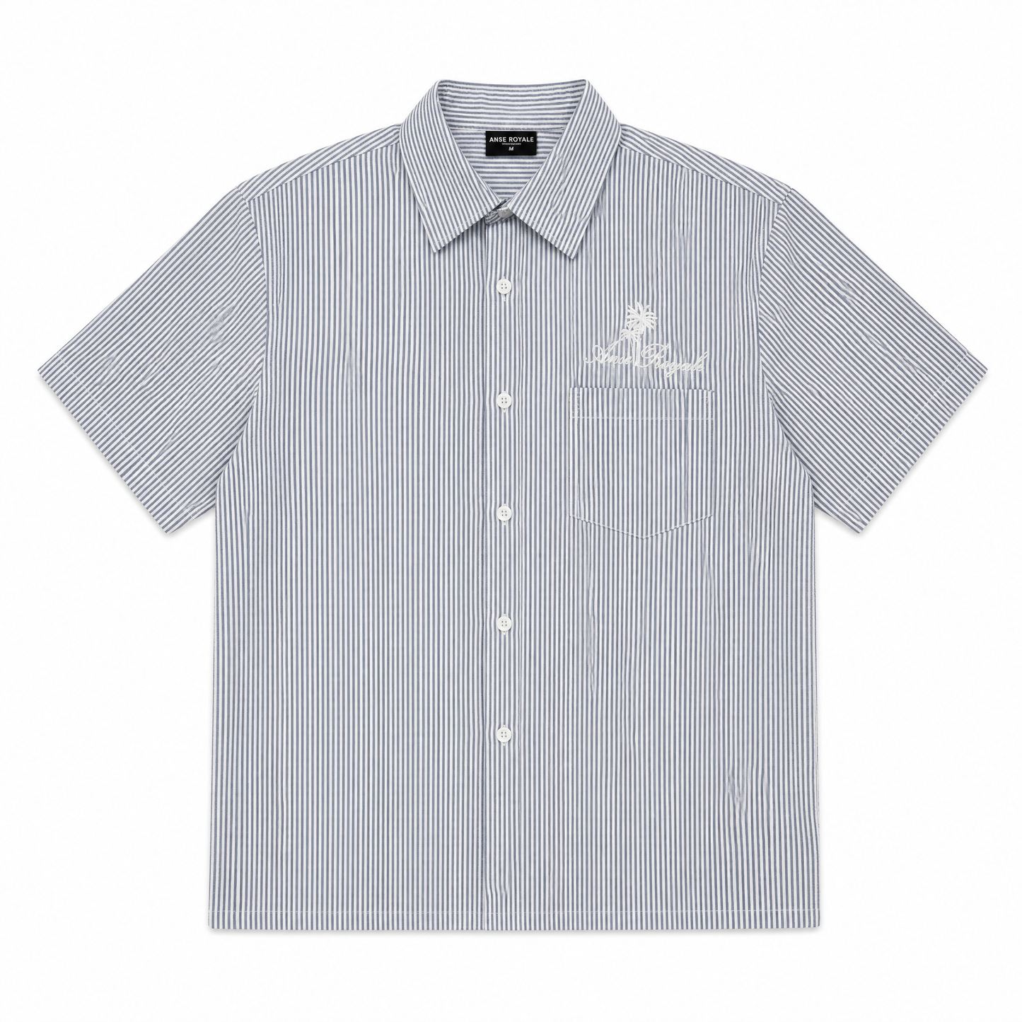 Duo Stripe Untethered Soul - Blue with White Embroidery