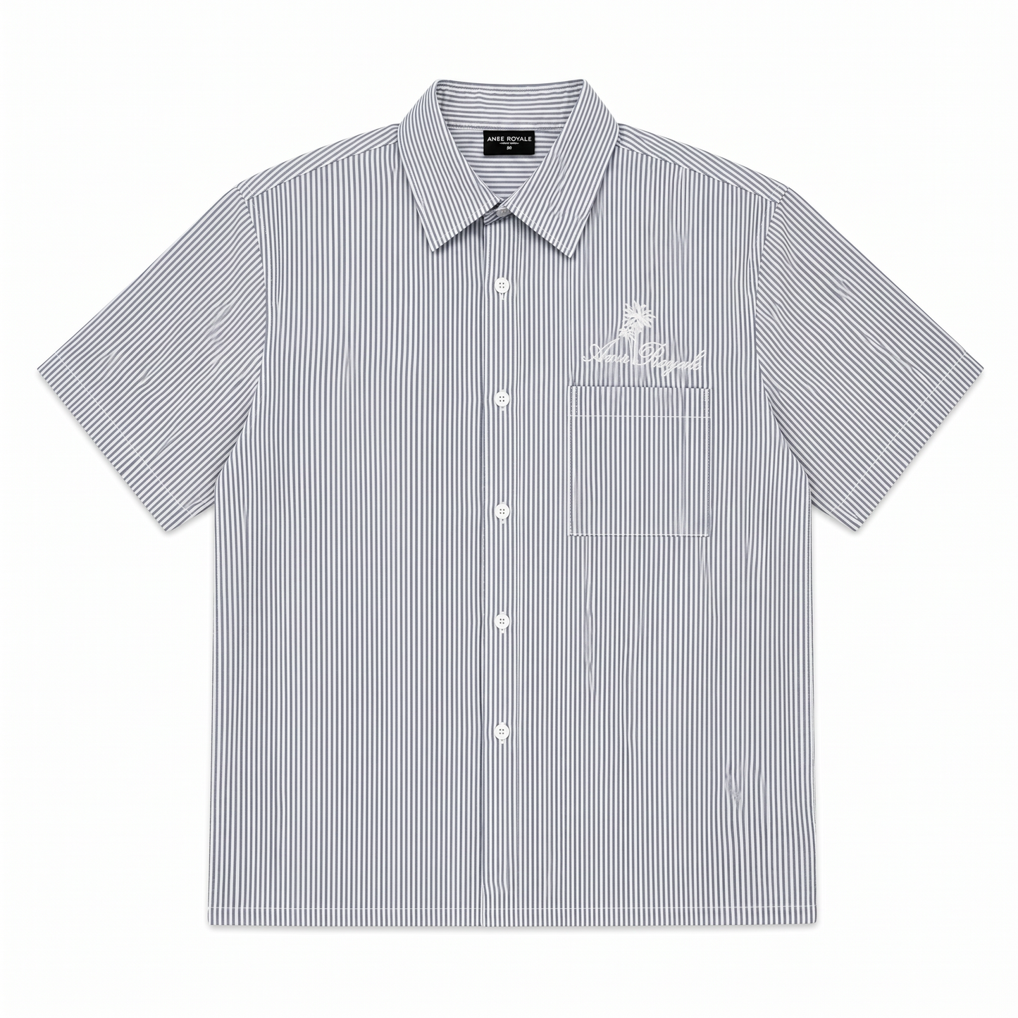 Duo Stripe Untethered Soul - Blue with White Embroidery