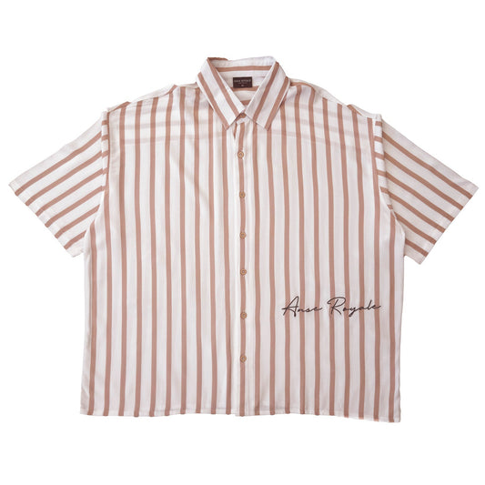 Royale Bay - Pinstripe Lightweight White/Brown