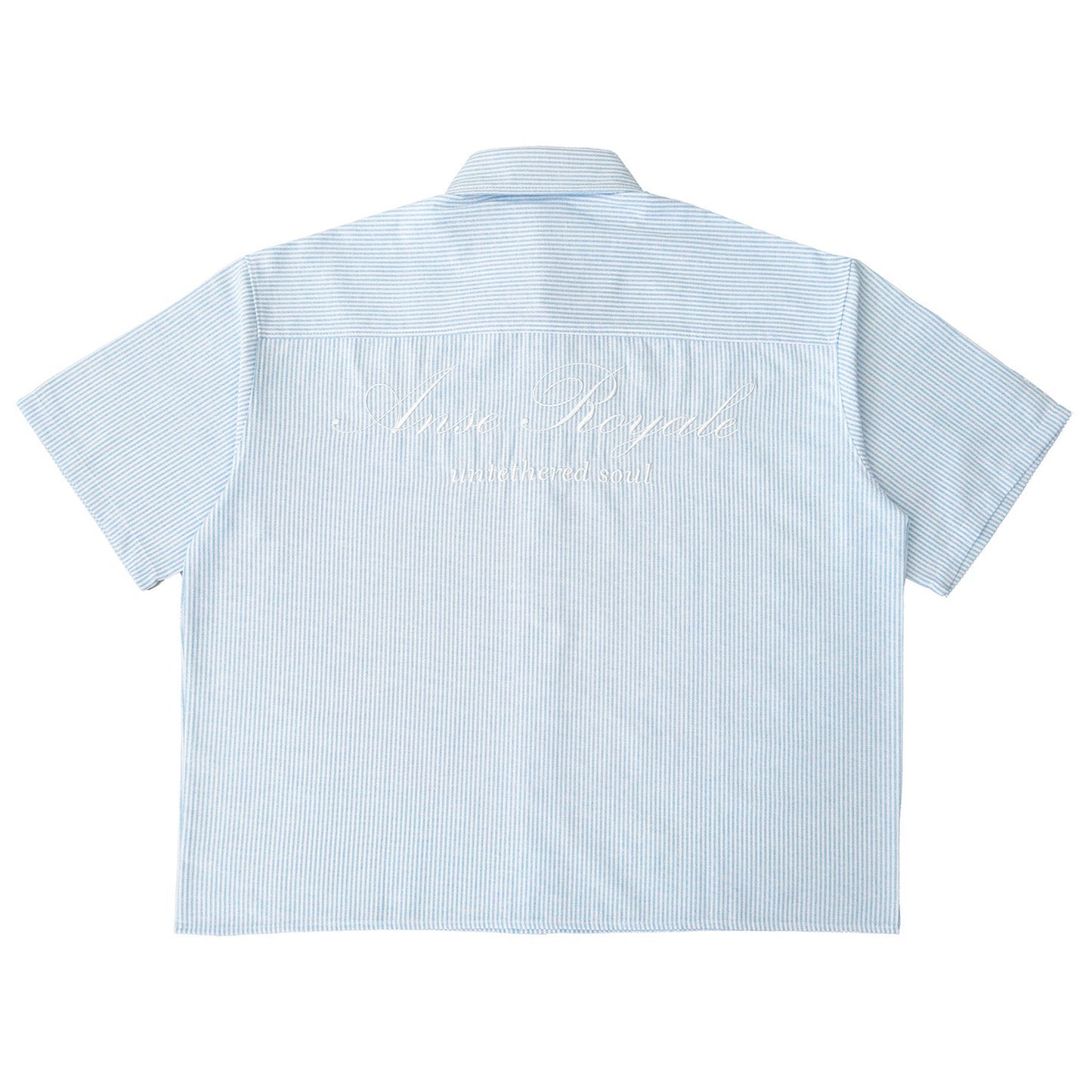 Duo Stripe Untethered Soul - Light Blue with White Embroidery