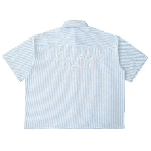 Duo Stripe Untethered Soul - Light Blue with White Embroidery